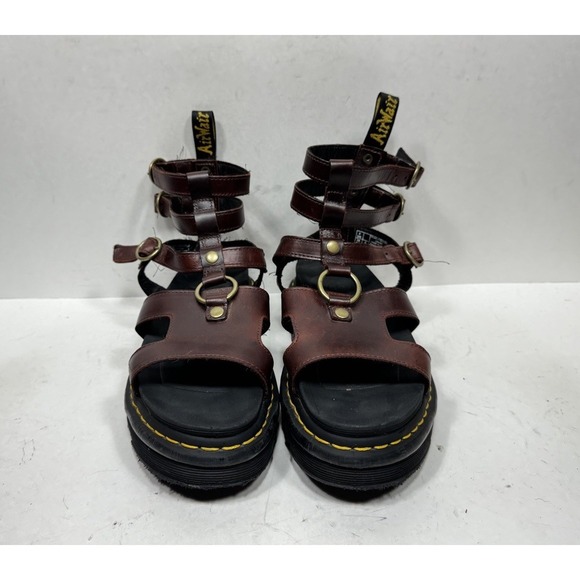 Dr. Martens Adaira Brando Gladiator Sandals Women's Size 8 Brown Leather Shoes - Picture 2 of 7